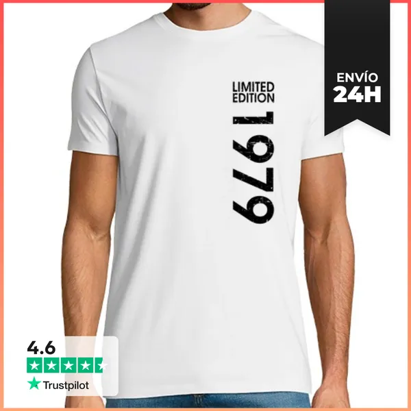Camiseta Hombre Clásica 1979 Limited-Vertical-Negro 000025