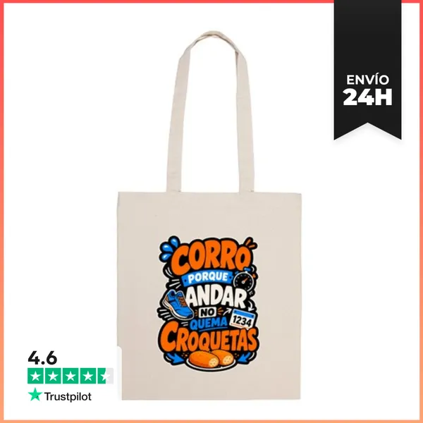 Bolsa De Tela Corro Porque Andar No Quema Croquetas LaTostadora