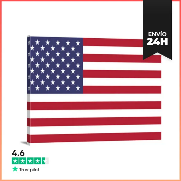 Lienzo Horizontal Bandera De Estados Unidos LaTostadora