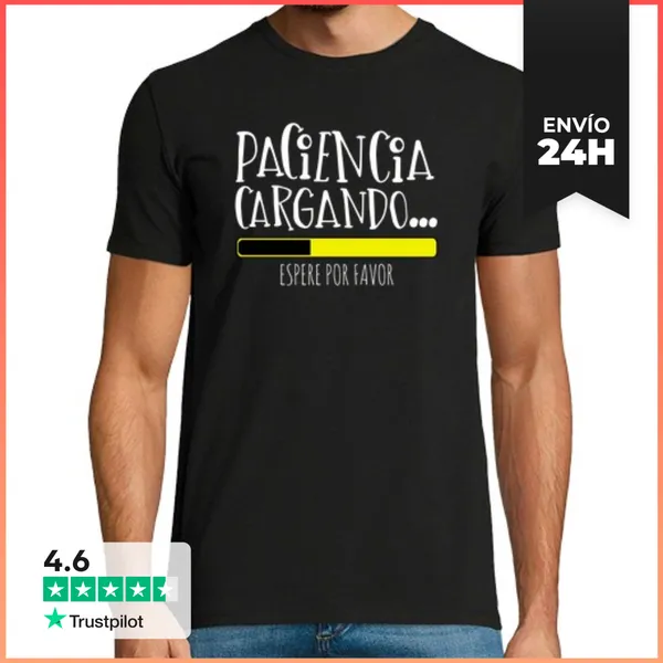 Camiseta Hombre Clásica PACIENCIA CARGANDO LaTostadora