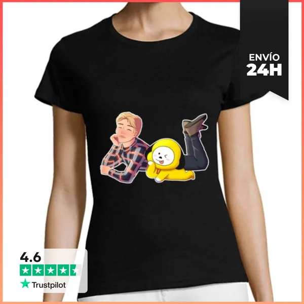 Camiseta Mujer Clásica BTS BT21 Jimin Chimmy LaTostadora
