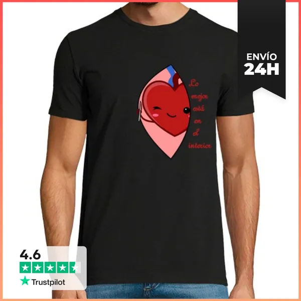 Camiseta Hombre Clásica Lo Mejor Está En El Interior LaTostadora