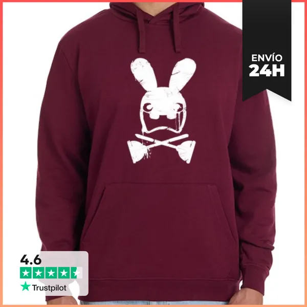 Sudadera Unisex Con Capucha Conejo Morón LaTostadora