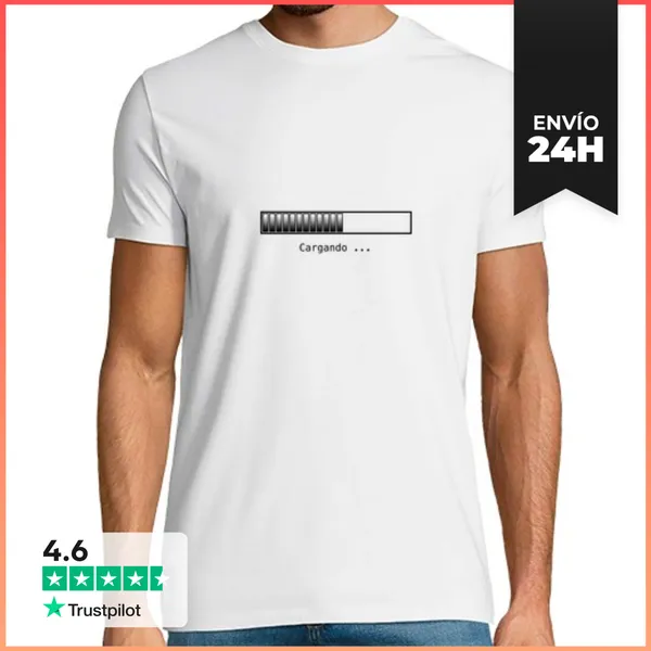 Camiseta Hombre Clásica Cargando LaTostadora