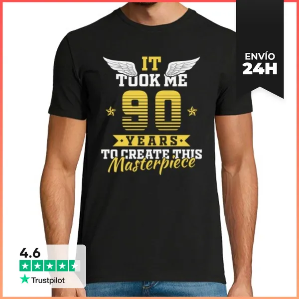 Camiseta Hombre Clásica 90 Años 90 Cumpleaños Diciendo Regalo