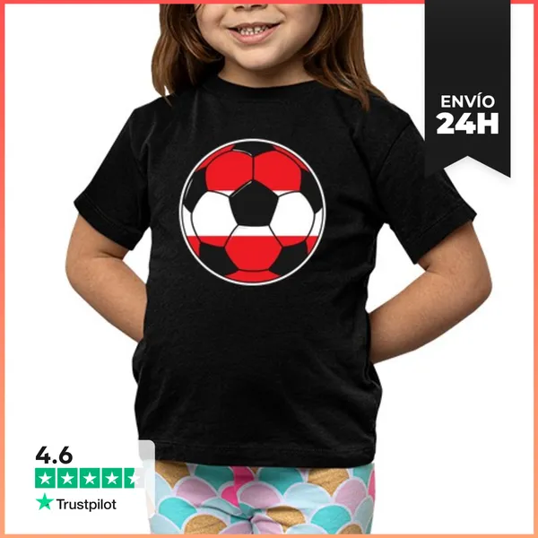 Camiseta Clásica Para Niños Equipo De Fútbol Austria LaTostadora