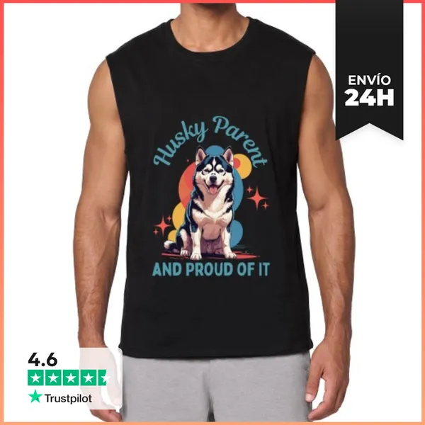 Camiseta Sin Mangas Orgulloso Dueño De Un Husky LaTostadora