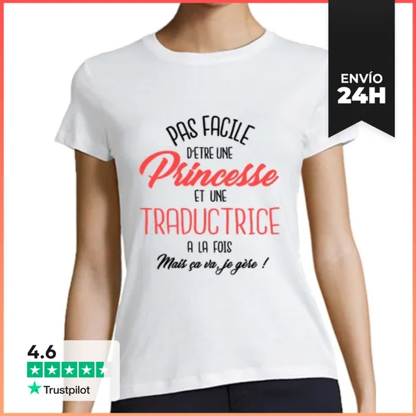 Camiseta Mujer Clásica Princesa Y Traductor LaTostadora