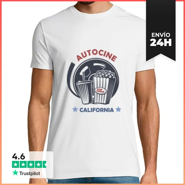 Camiseta Hombre Clásica Autocine California LaTostadora