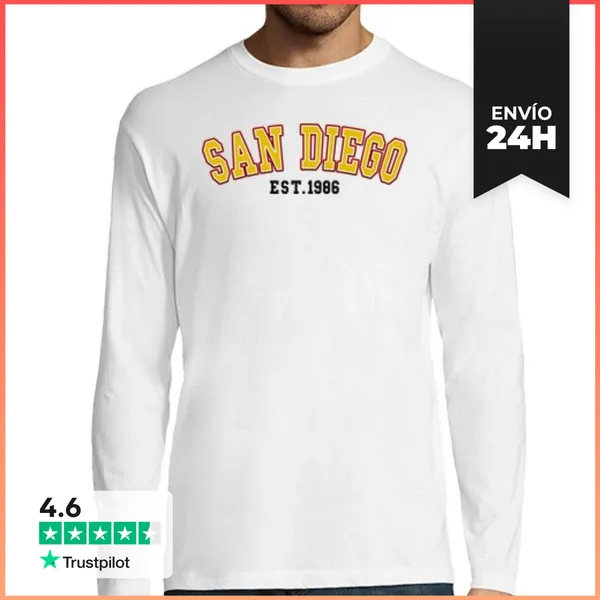 Camiseta Hombre Manga Larga San Diego Est 1986 LaTostadora