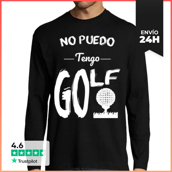 Camiseta Hombre Manga Larga No Puedo Tengo Golf LaTostadora