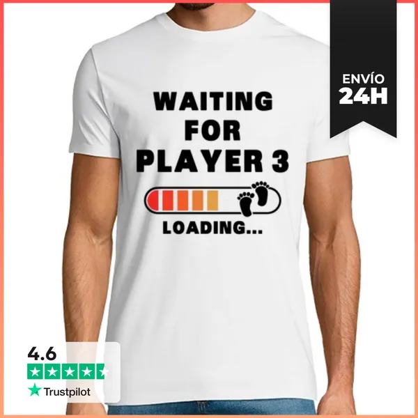 Camiseta Hombre Clásica Primera Vez Papá Mamá Papá Mamá Primer