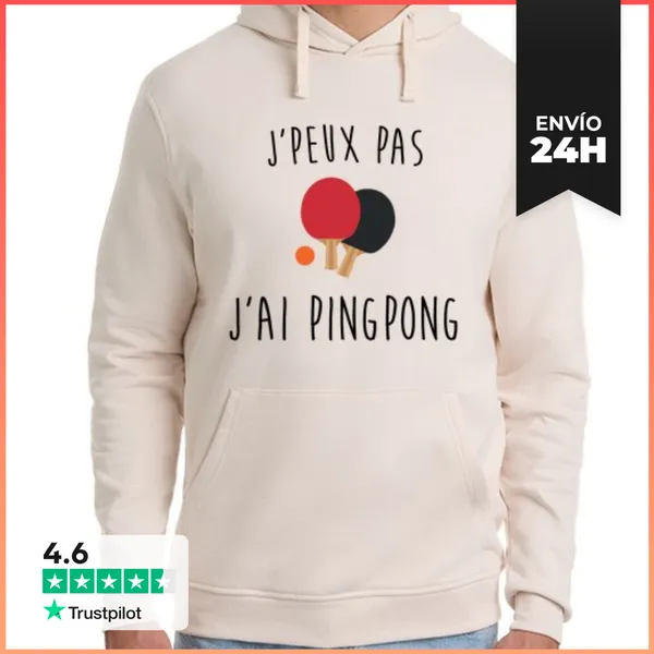 Sudadera Unisex Con Capucha No Puedo Tener Ping Pong LaTostadora