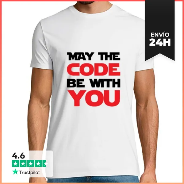 Camiseta Hombre Clásica Que El Código De Estar Contigo