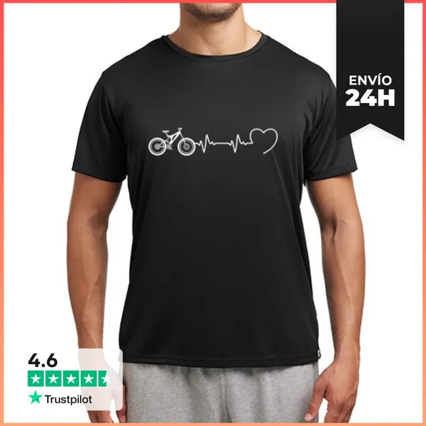 Camiseta Deportiva Hombre Bicicleta De Montaña Hombre Latido Del