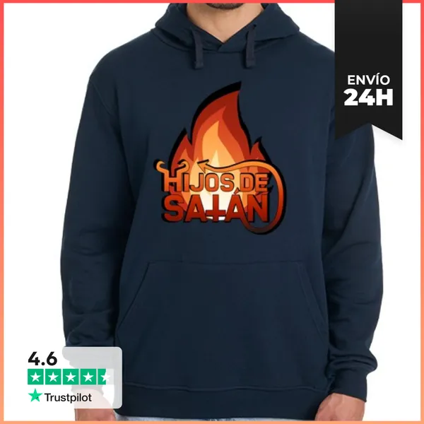 Sudadera Unisex Con Capucha FIRE HIJOS DE SATAN Hombre, Sudadera