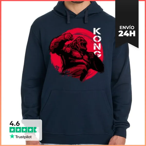 Sudadera Unisex Con Capucha King Kong LaTostadora