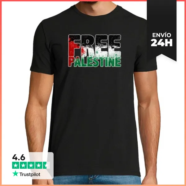 Camiseta Hombre Clásica Free Palestine LaTostadora
