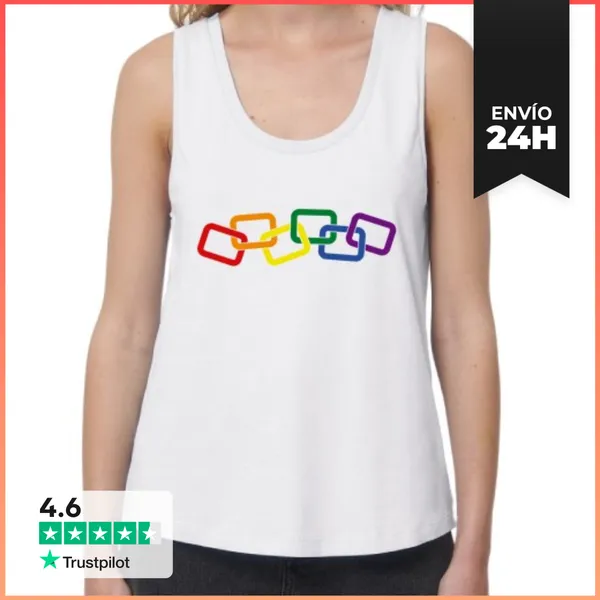 Camiseta Mujer Sin Mangas, Loose Fit Proud Chain LaTostadora