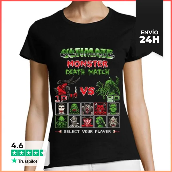 Camiseta Mujer Clásica Monster Death Match LaTostadora