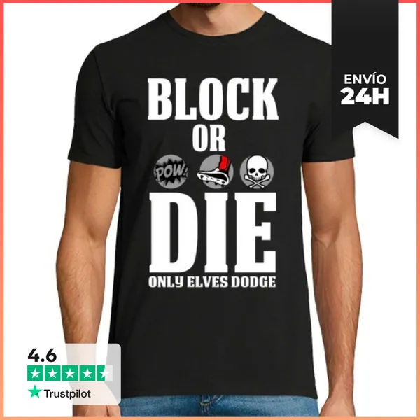 Camiseta Hombre Clásica Bloquear O Morir LaTostadora
