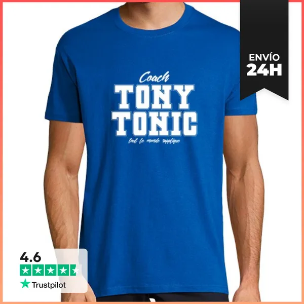 Camiseta Hombre Clásica Entrenador Tony Tónico LaTostadora