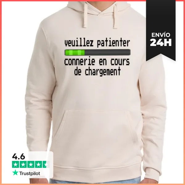 Sudadera Unisex Con Capucha Hombre, Sudadera Con Capucha, Blanco