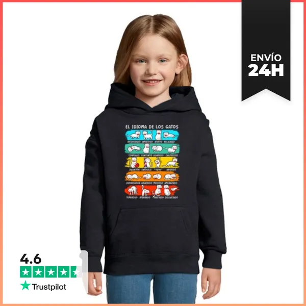 Sudadera Para Niños Con Capucha El Idioma De Los Gatos Animales