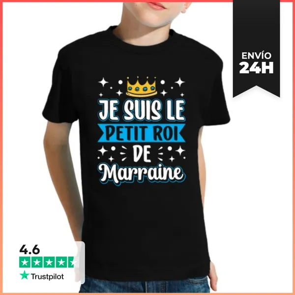 Camiseta Clásica Para Niños Madrina Ahijado Yo Soy El Pequeño Rey