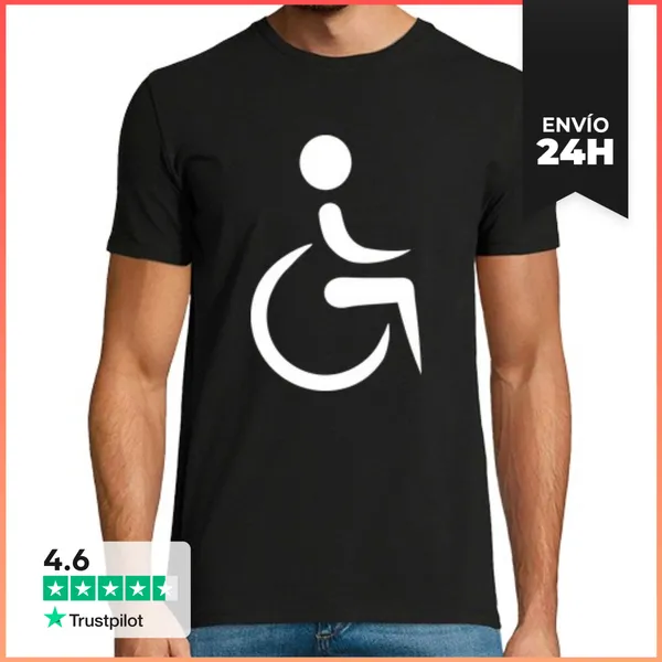 Camiseta Hombre Clásica Silla De Ruedas LaTostadora