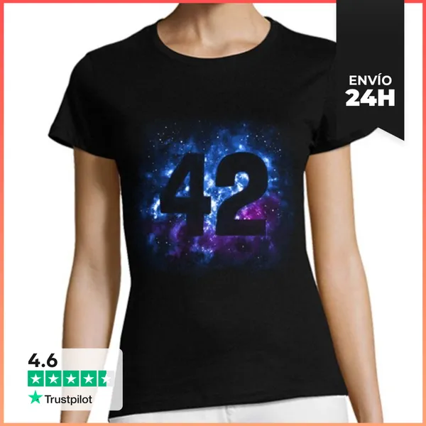 Camiseta Mujer Clásica 42 En El Espacio LaTostadora