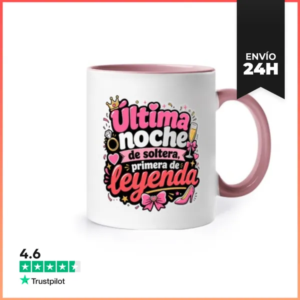 Taza De Colores Última Noche De Soltera, Primera De Leyenda