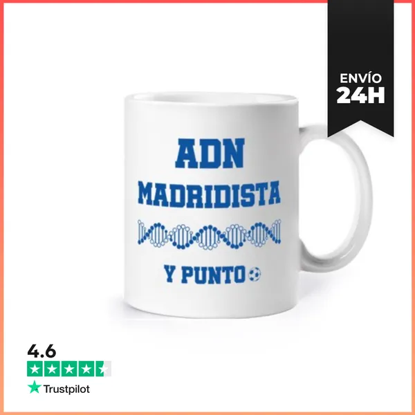 Taza Adn Madridista Y Punto LaTostadora