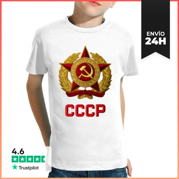 Camiseta Clásica Para Niños Cccp Unión Soviética Rusia Moscú