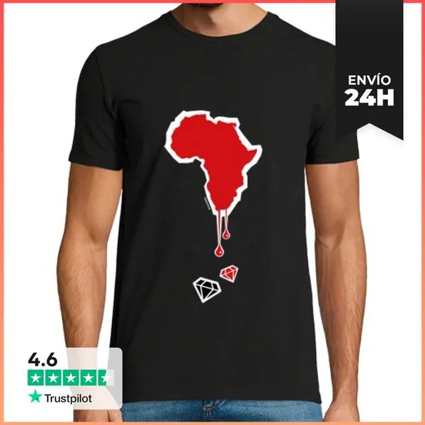 Camiseta Hombre Clásica África Herida LaTostadora