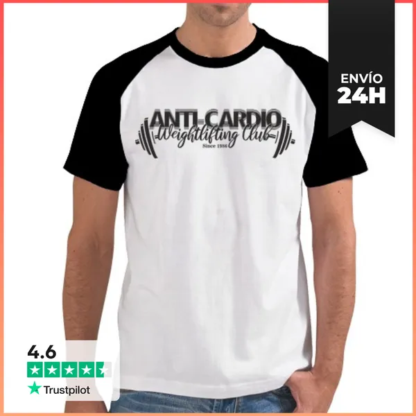 Camiseta Hombre, Estilo Béisbol Anti Cardio Weightlifting Club