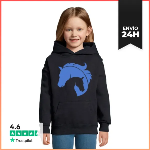 Sudadera Para Niños Con Capucha Caballo Y Potro LaTostadora