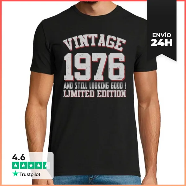 Camiseta Hombre Clásica Vintage 1976 Y Stiil Que Parece Bueno