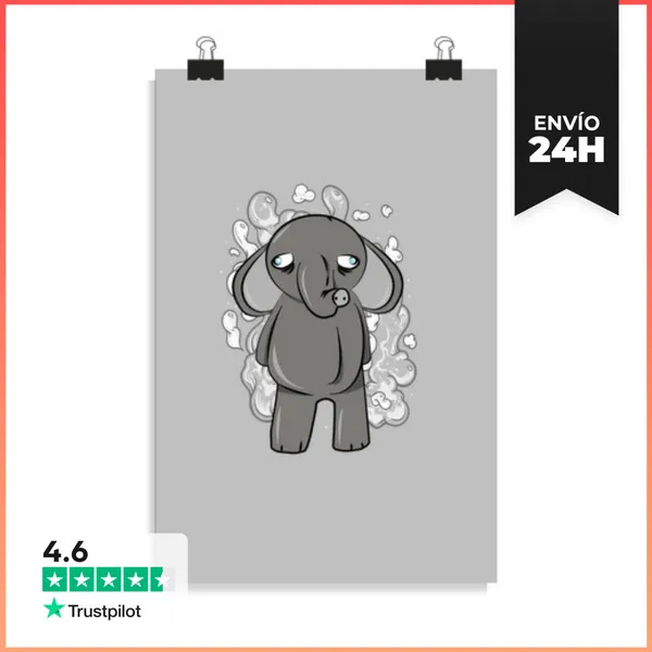 Póster Vertical Elephant LaTostadora