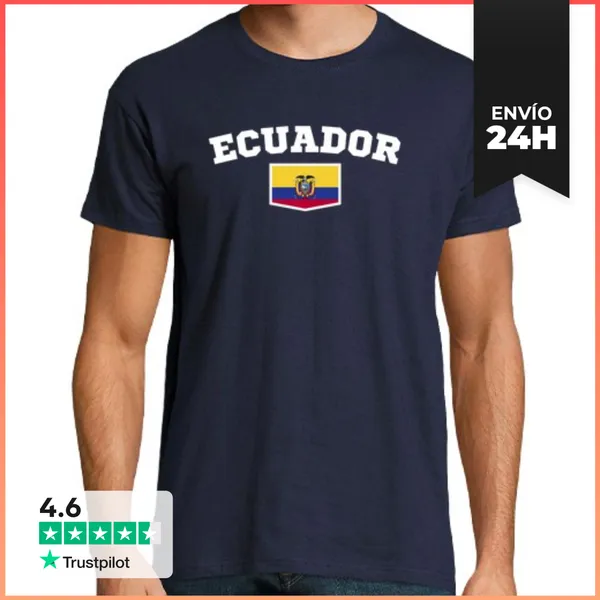 Camiseta Hombre Clásica Camiseta Ecuador Personalizable Hombre