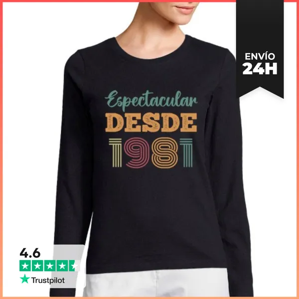 Camiseta Mujer Manga Larga ESPECTACULAR DESDE 1981 LaTostadora