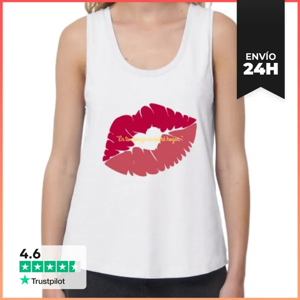Camiseta Mujer Sin Mangas, Loose Fit Diseño 4760645 LaTostadora