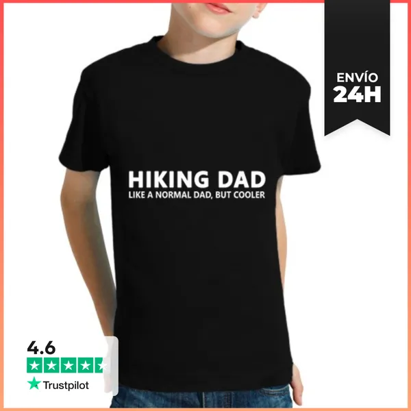 Camiseta Clásica Para Niños Padre Senderista Papá Senderista