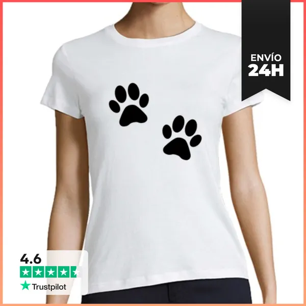 Camiseta Mujer Clásica Huellas LaTostadora
