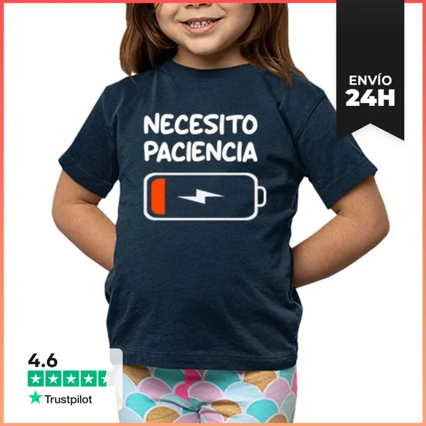 Camiseta Clásica Para Niños Necesito Paciencia Bateria Bay
