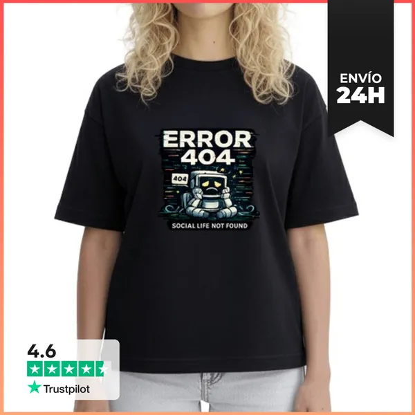 Camiseta Mujer Boxy Error 404 LaTostadora