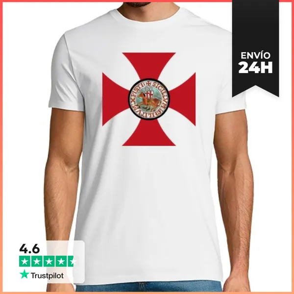 Camiseta Hombre Clásica Sello Templario LaTostadora