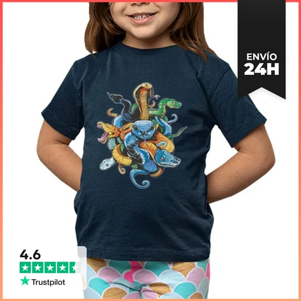Camiseta Clásica Para Niños Nido De Serpientes, Cascabel, Víbora,