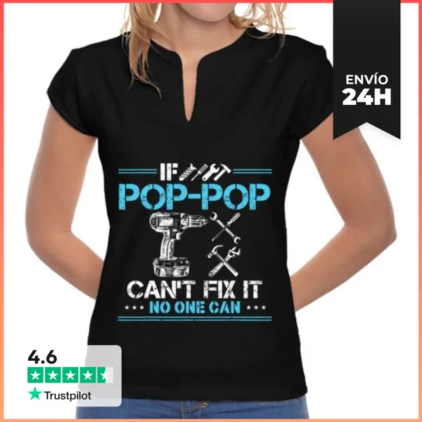 Camiseta Mujer Cuello Mao Para El Día Del Padre Papá LaTostadora