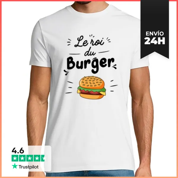 Camiseta Hombre Clásica El Rey De La Hamburguesa LaTostadora